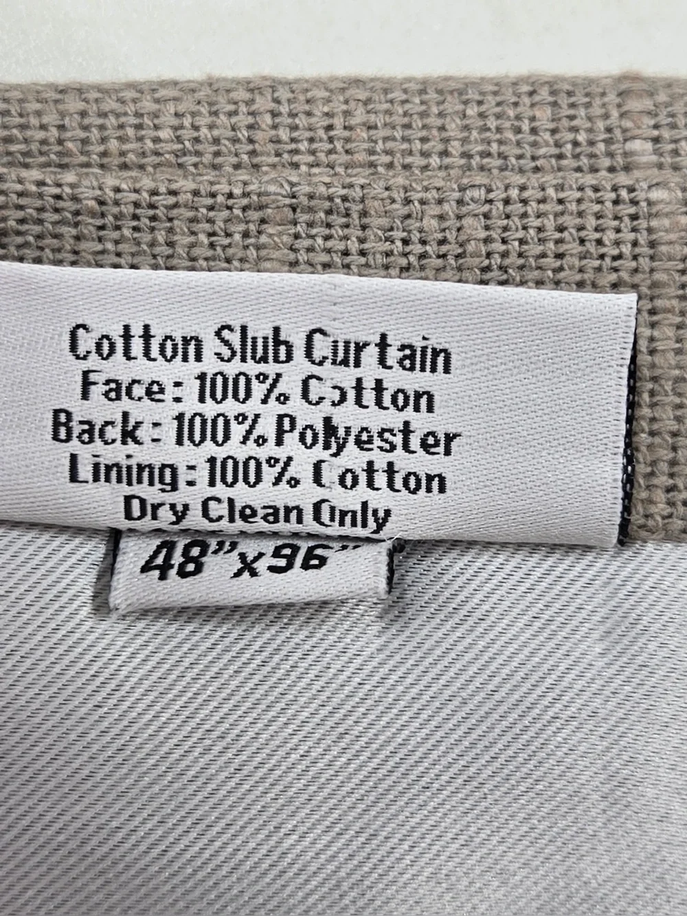 NWT QUINCE Set Of 2 48x96 Cotton Slub Room Darkening Curtains Grey 0834